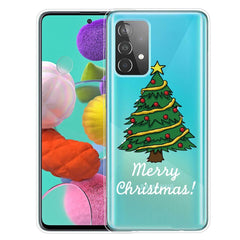 Samsung Galaxy A32 (4G) Fleksibelt Plast Julecover - Merry Christmas - Juletræ