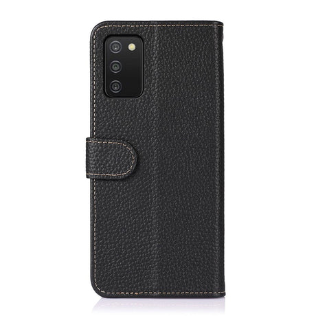Samsung Galaxy A03s KHAZNEH Læder Cover m. Pung - Sort
