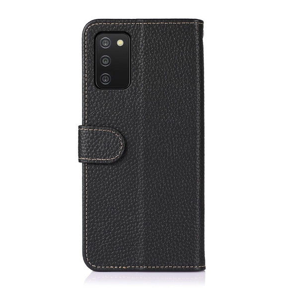 Samsung Galaxy A03s KHAZNEH Læder Cover m. Pung - Sort