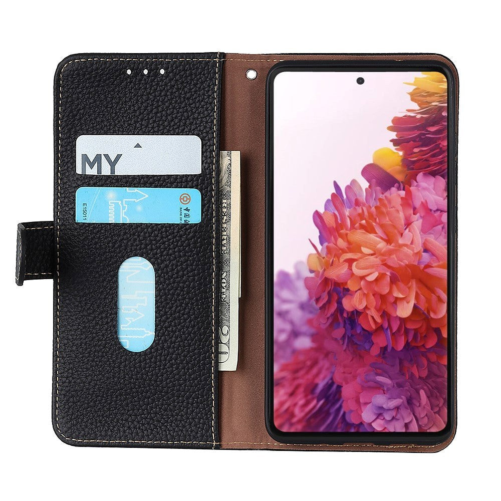 Samsung Galaxy A03s KHAZNEH Læder Cover m. Pung - Sort