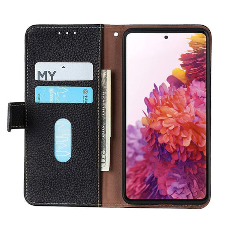 Samsung Galaxy A03s KHAZNEH Læder Cover m. Pung - Sort