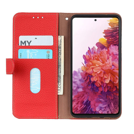 Samsung Galaxy A03s KHAZNEH Læder Cover m. Pung - Rød