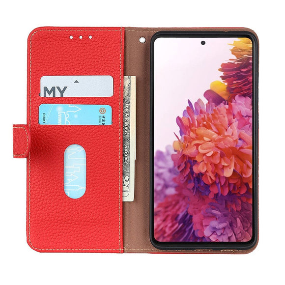 Samsung Galaxy A03s KHAZNEH Læder Cover m. Pung - Rød