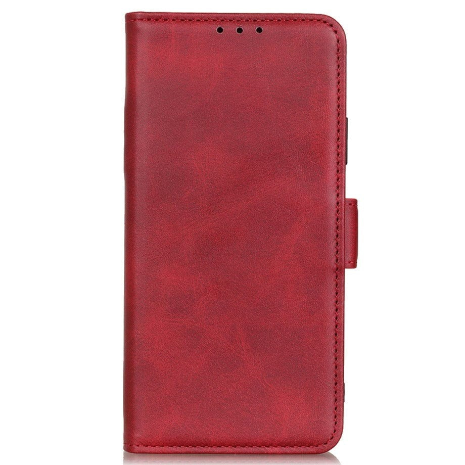 Samsung Galaxy S22 Blødt Læder Cover m. Pung - Rød