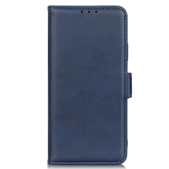 Samsung Galaxy S22 Blødt Læder Cover m. Pung - Blå