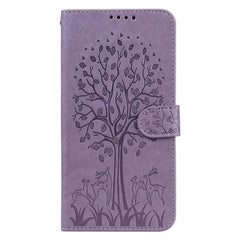 EIDERWOOD Samsung Galaxy S22 Ultra (5G) Imiteret Læder Cover m. Kortholder og Tryk - Lilla