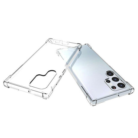 Samsung Galaxy S22 Ultra Shock-Proof Fleksibelt Plastik Cover - Gennemsigtig