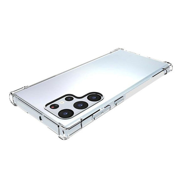 Samsung Galaxy S22 Ultra Shock-Proof Fleksibelt Plastik Cover - Gennemsigtig