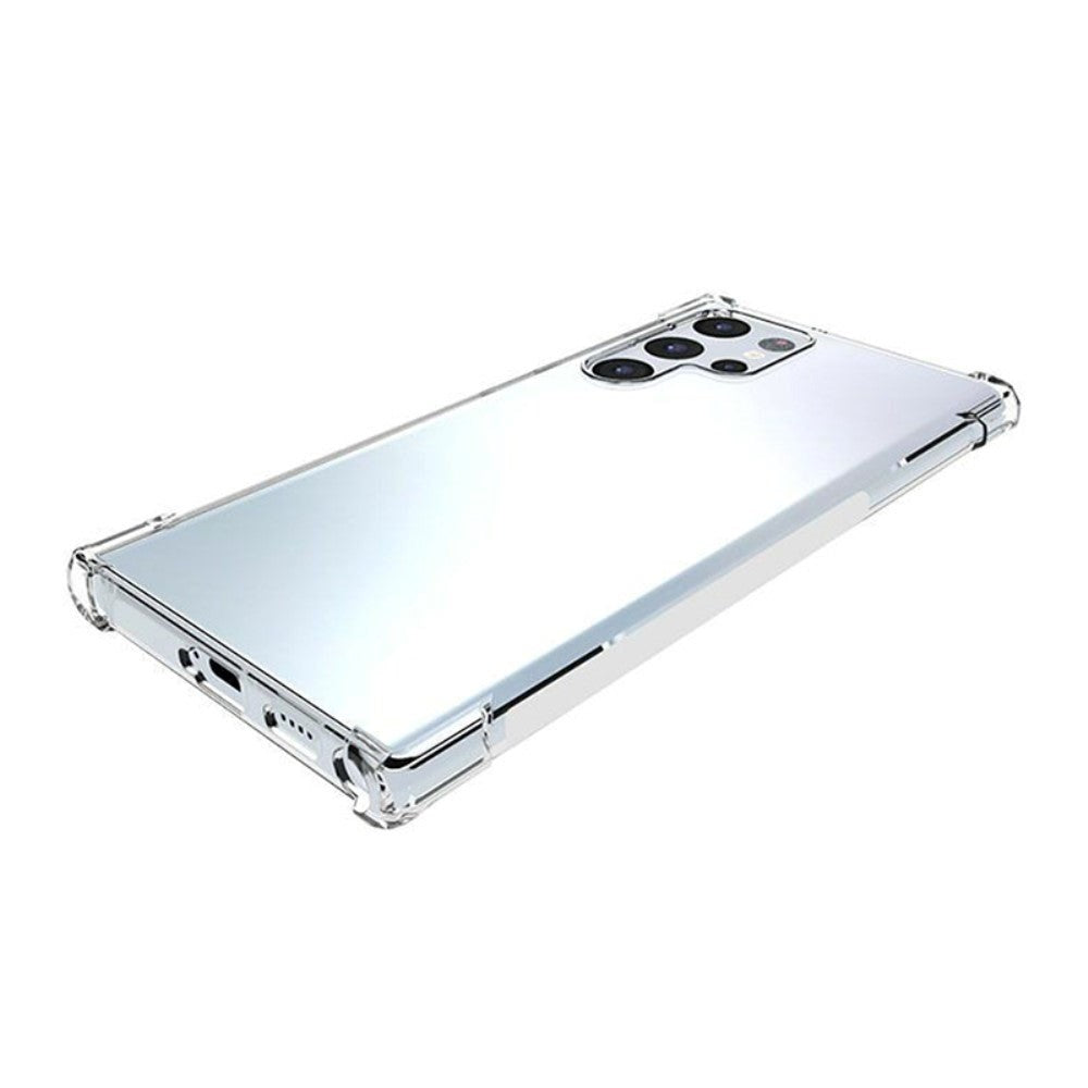 Samsung Galaxy S22 Ultra Shock-Proof Fleksibelt Plastik Cover - Gennemsigtig