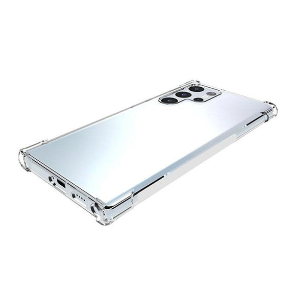 Samsung Galaxy S22 Ultra Shock-Proof Fleksibelt Plastik Cover - Gennemsigtig