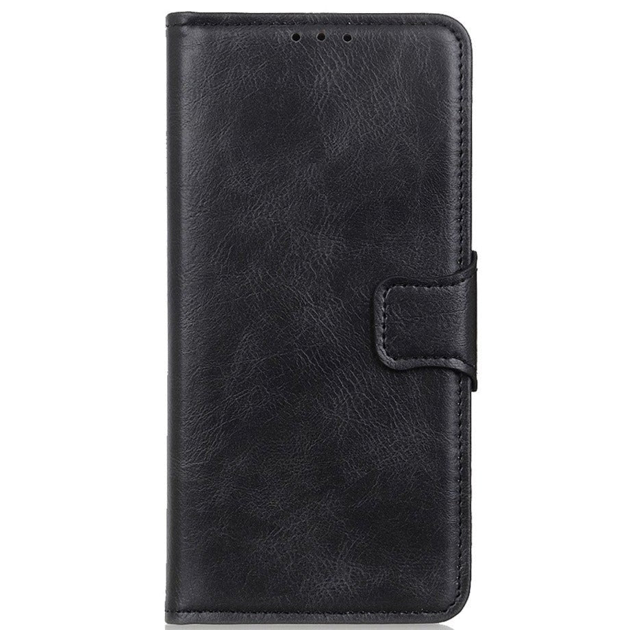 Samsung Galaxy S22 Vintage Horse Texture Læder Cover m. Pung - Sort