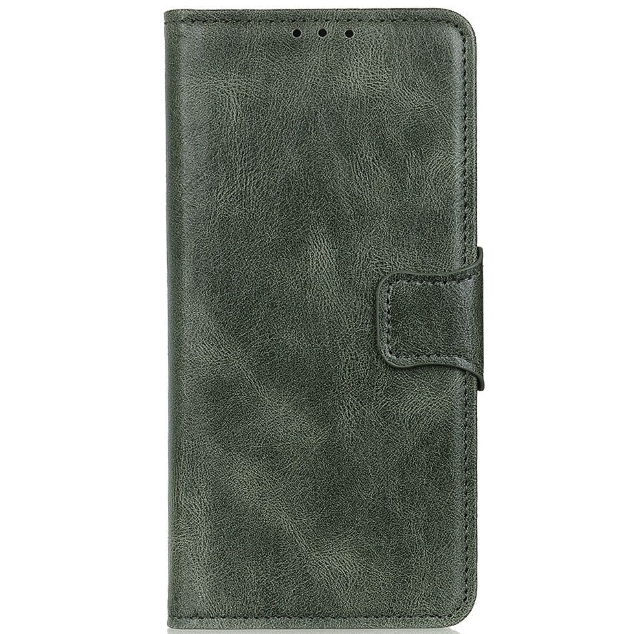 Samsung Galaxy S22 Vintage Horse Texture Læder Cover m. Pung - Grøn