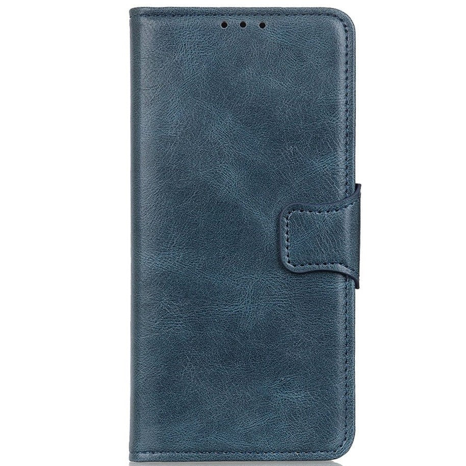 Samsung Galaxy S22 Vintage Horse Texture Læder Cover m. Pung - Blå