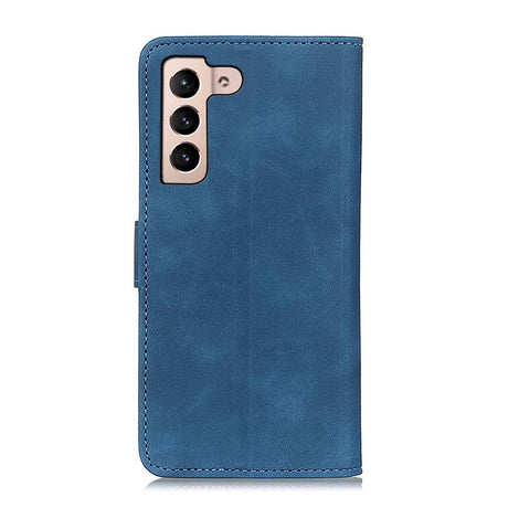 Samsung Galaxy S22 KHAZNEH Retro Læder Cover m. Pung - Blå