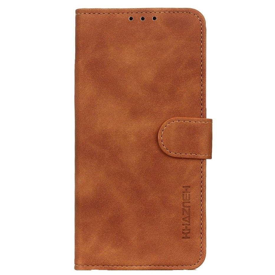Samsung Galaxy S22 Khazneh Retro Læder Cover m. Pung - Brun