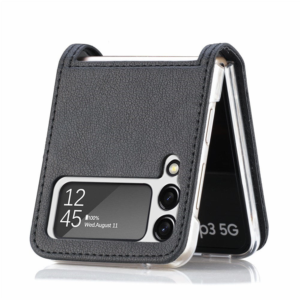EIDERWOOD Samsung Galaxy Z Flip3 (5G) Kunstlæder Cover - Kortholder - Sort