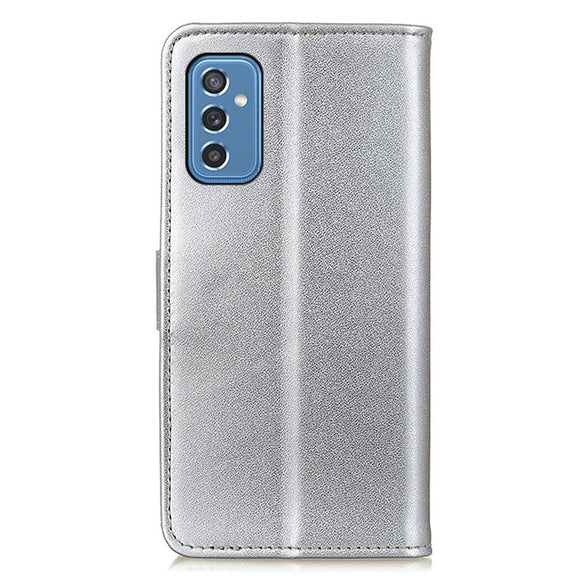 Samsung Galaxy M52 (5G) Folio Læder Cover m. Pung - Sølv