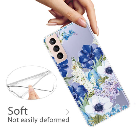 Samsung Galaxy S22 Fleksibelt Plastik Cover - Lilla Blomster
