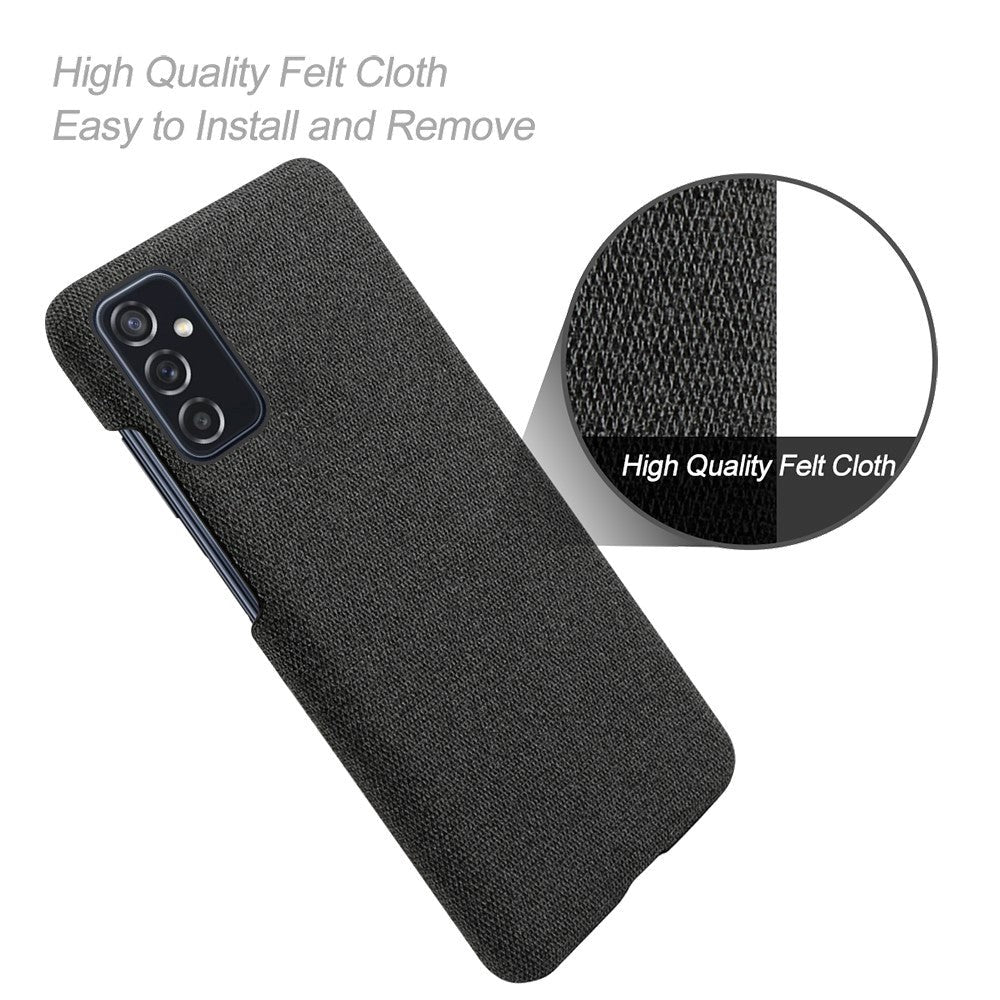 Samsung Galaxy M52 (5G) Ultra KSQ Stof Plastik Cover - Sort