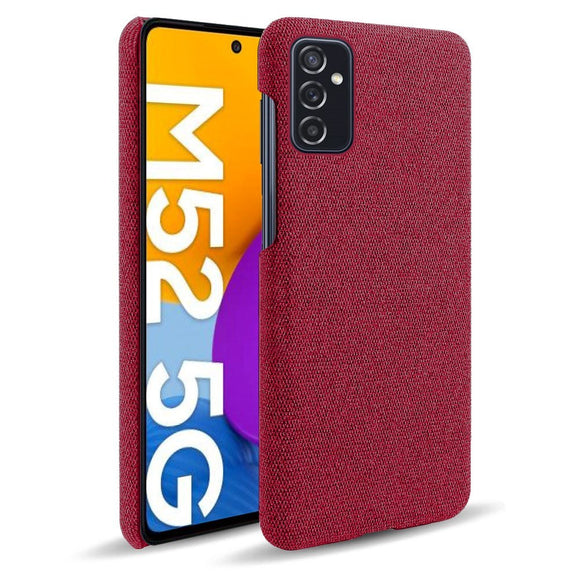 Samsung Galaxy M52 (5G) Ultra KSQ Stof Plastik Cover - Rød