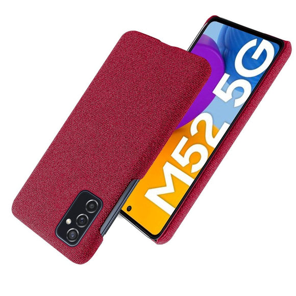 Samsung Galaxy M52 (5G) Ultra KSQ Stof Plastik Cover - Rød