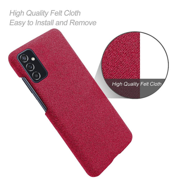 Samsung Galaxy M52 (5G) Ultra KSQ Stof Plastik Cover - Rød