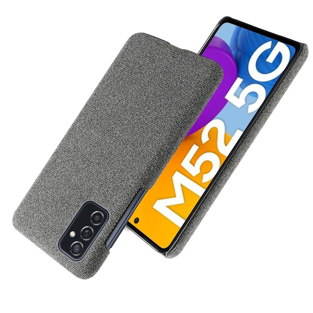 Samsung Galaxy M52 (5G) Ultra KSQ Stof Plastik Cover - Mørkgrå
