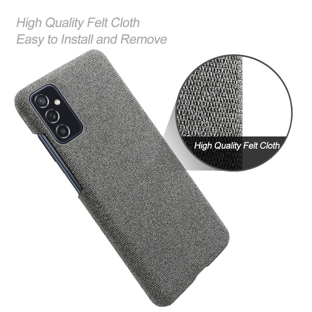 Samsung Galaxy M52 (5G) Ultra KSQ Stof Plastik Cover - Mørkgrå