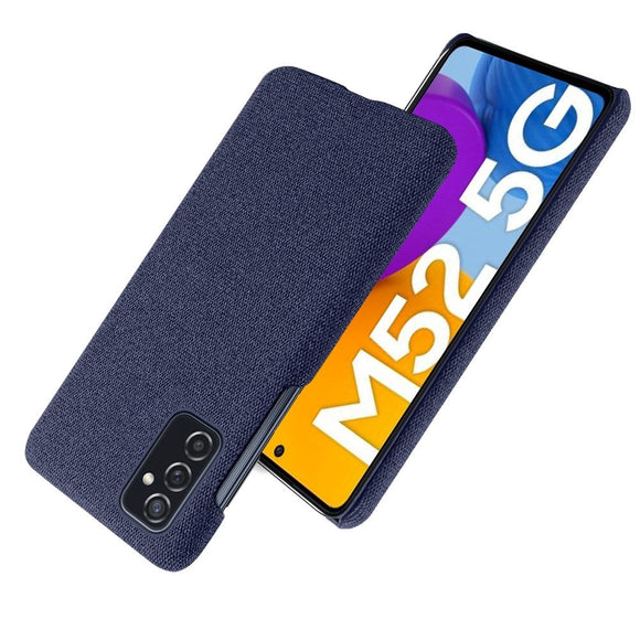 Samsung Galaxy M52 (5G) Ultra KSQ Stof Plastik Cover - Blå
