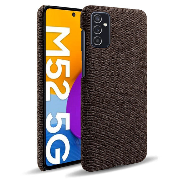 Samsung Galaxy M52 (5G) Ultra KSQ Stof Plastik Cover - Brun