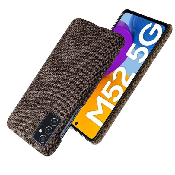 Samsung Galaxy M52 (5G) Ultra KSQ Stof Plastik Cover - Brun