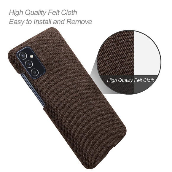 Samsung Galaxy M52 (5G) Ultra KSQ Stof Plastik Cover - Brun