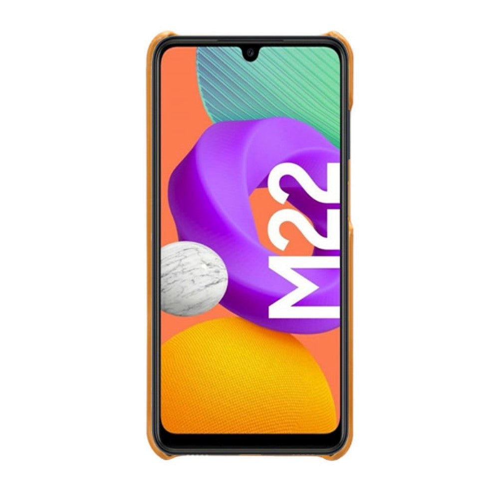 Samsung Galaxy M22 / M32 Læder Cover - Orange