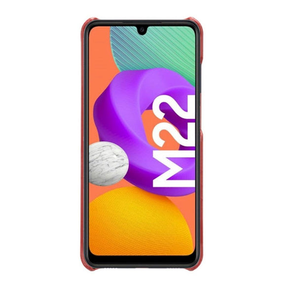 Samsung Galaxy M22 / M32 Læder Cover - Rød