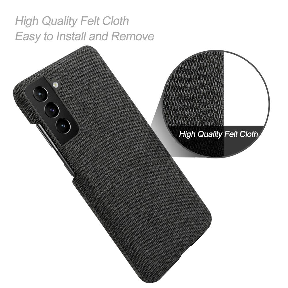Samsung Galaxy S22 KSQ Stof Plastik Cover - Sort