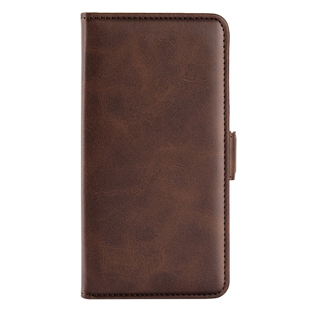 Samsung Galaxy M52 (5G) Blødt Læder Cover m. Pung - Mørkbrun