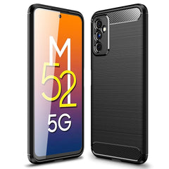 Samsung Galaxy M52 (5G) Brushed Carbon Cover - Sort
