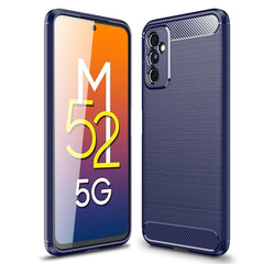 Samsung Galaxy M52 (5G) Brushed Carbon Cover - Blå