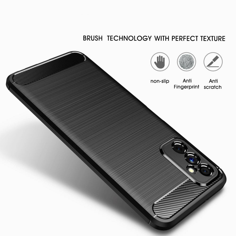 Samsung Galaxy M52 (5G) Brushed Carbon Cover - Blå