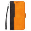 Samsung Galaxy M52 (5G) To-Farvet Læder Cover m. Pung - Orange / Sort