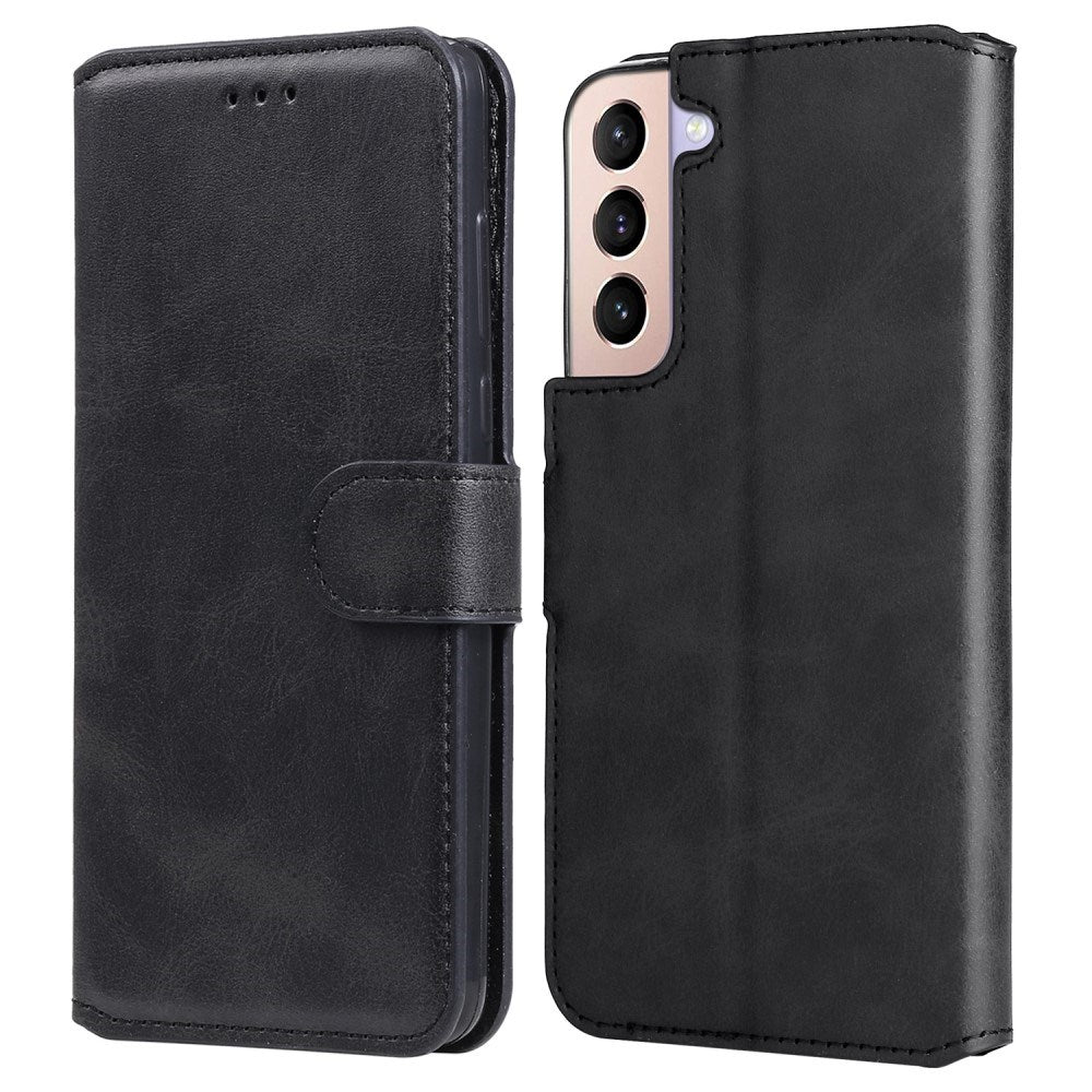 EIDERWOOD Samsung Galaxy S22+ (Plus) Kunstlæder Flip Cover m. Kortholder & Ståfunktion - Sort