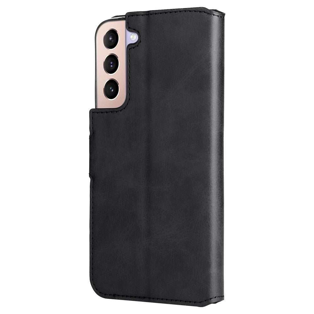 EIDERWOOD Samsung Galaxy S22+ (Plus) Kunstlæder Flip Cover m. Kortholder & Ståfunktion - Sort
