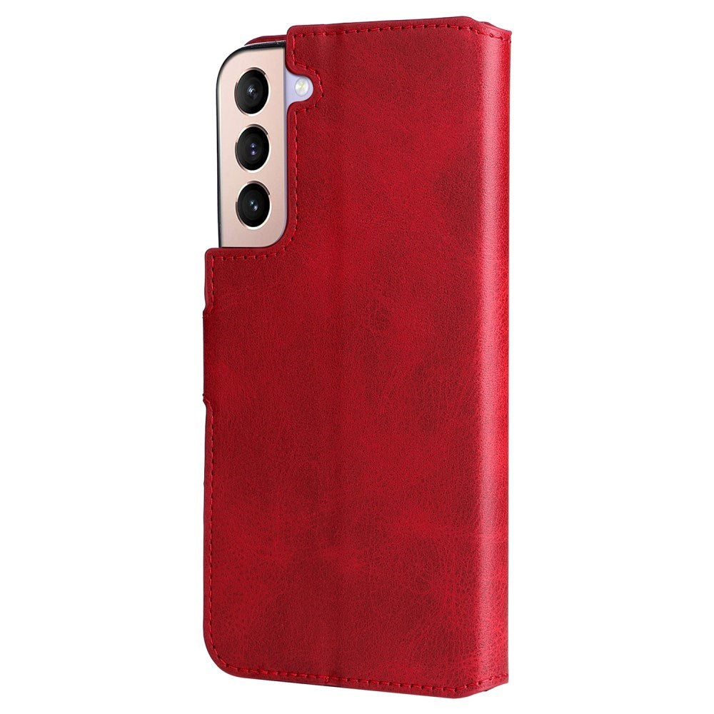 EIDERWOOD Samsung Galaxy S22+ (Plus) Kunstlæder Flip Cover m. Kortholder & Ståfunktion - Rød