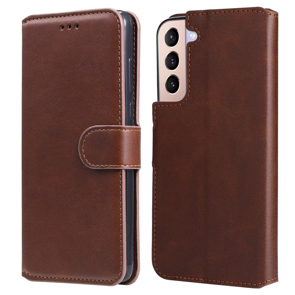 EIDERWOOD Samsung Galaxy S22+ (Plus) Kunstlæder Flip Cover m. Kortholder & Ståfunktion - Brun