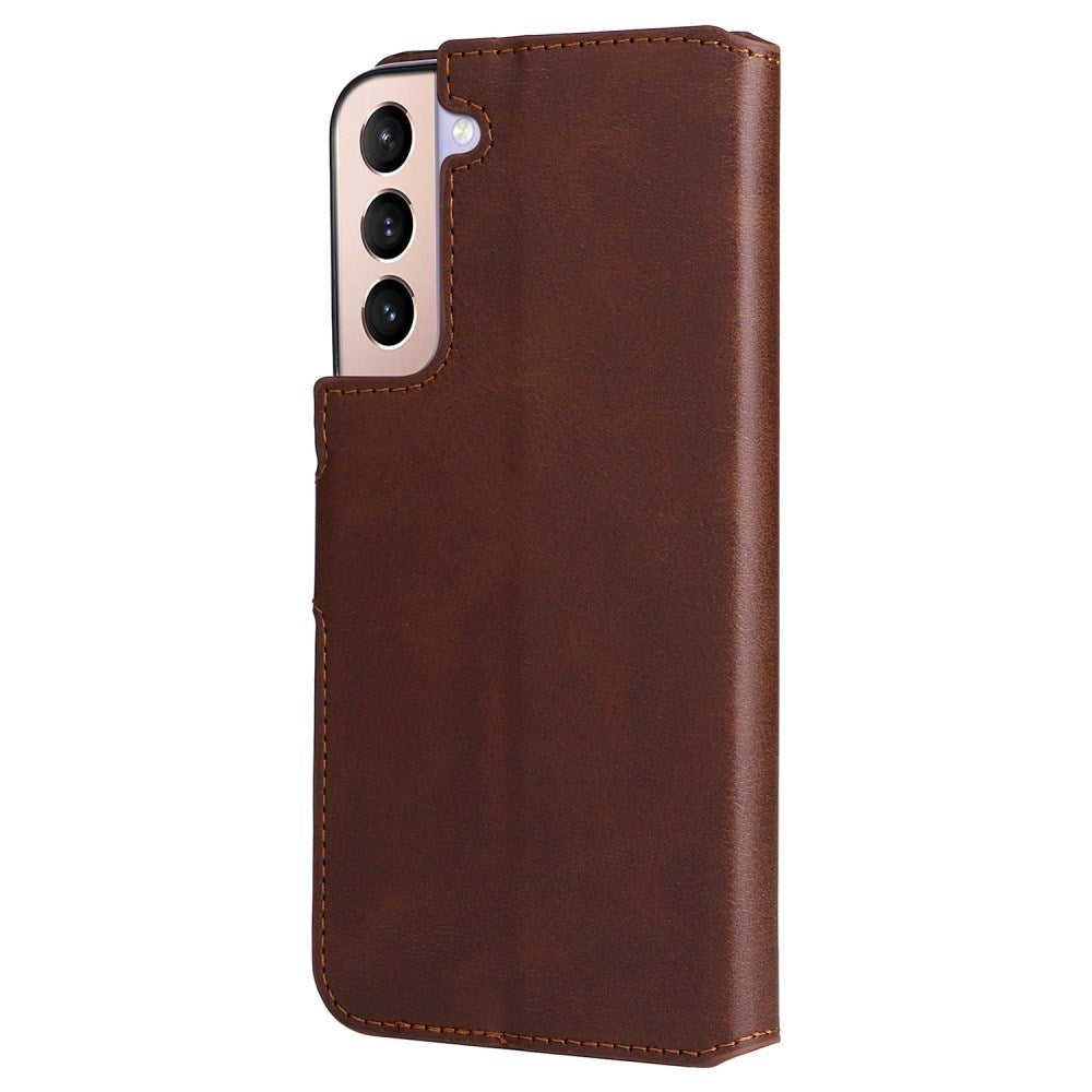 EIDERWOOD Samsung Galaxy S22+ (Plus) Kunstlæder Flip Cover m. Kortholder & Ståfunktion - Brun