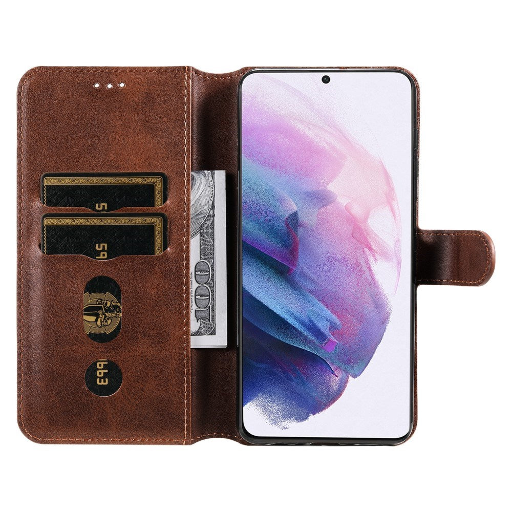EIDERWOOD Samsung Galaxy S22+ (Plus) Kunstlæder Flip Cover m. Kortholder & Ståfunktion - Brun
