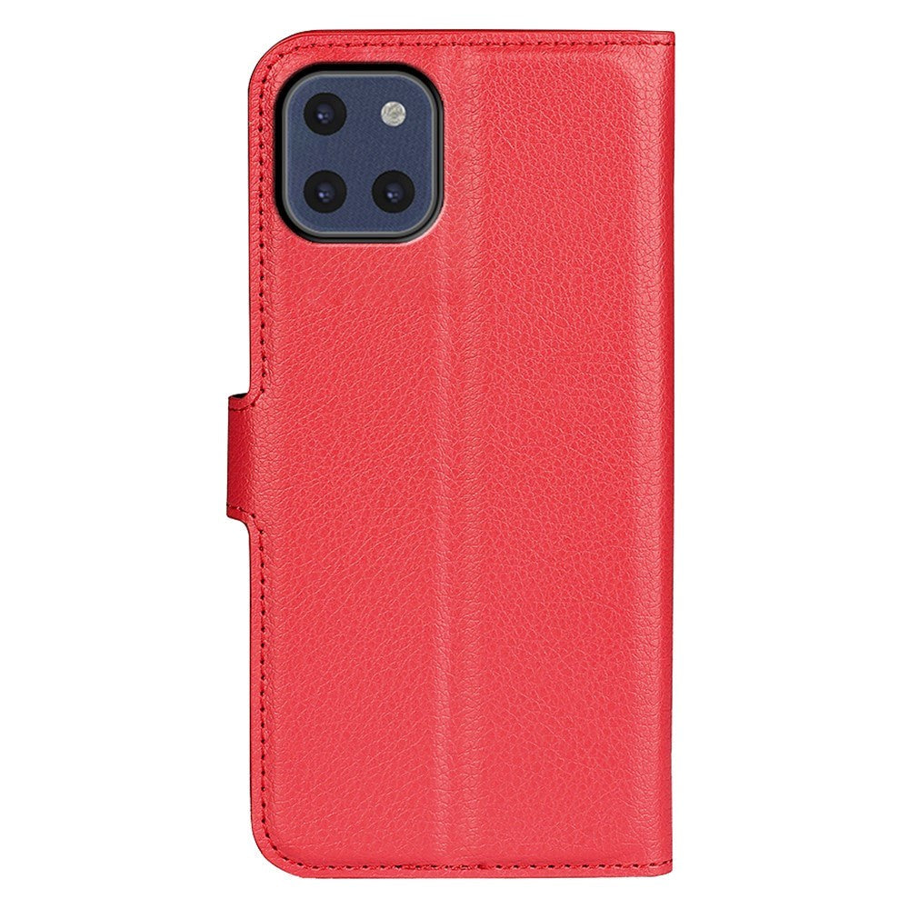 Samsung Galaxy A03 Litchi Læder Cover m. Pung - Rød