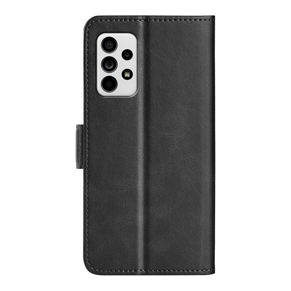 Samsung Galaxy A33 (5G) Neutralt Læder Cover m. Pung - Sort