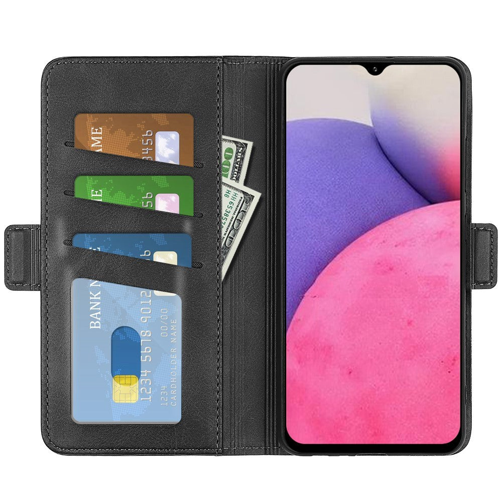 Samsung Galaxy A33 (5G) Neutralt Læder Cover m. Pung - Sort