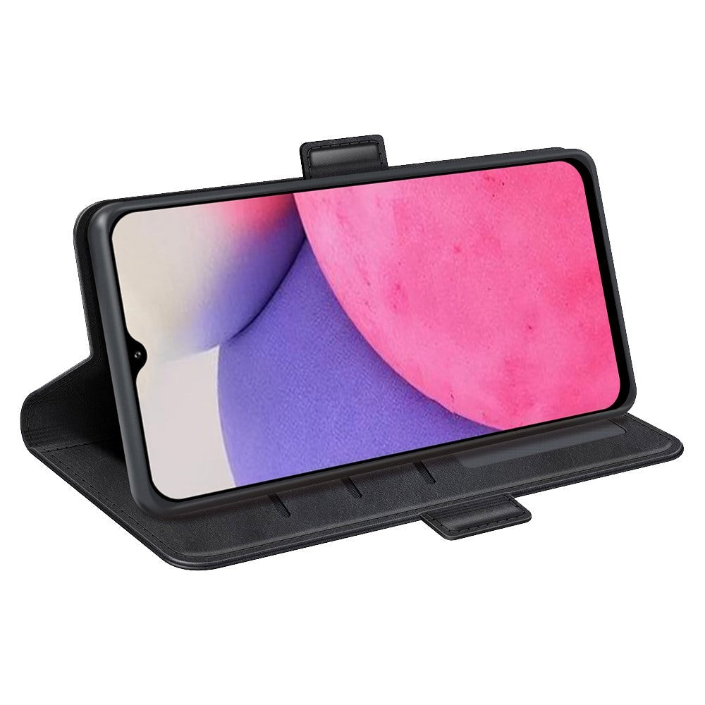 Samsung Galaxy A33 (5G) Neutralt Læder Cover m. Pung - Sort